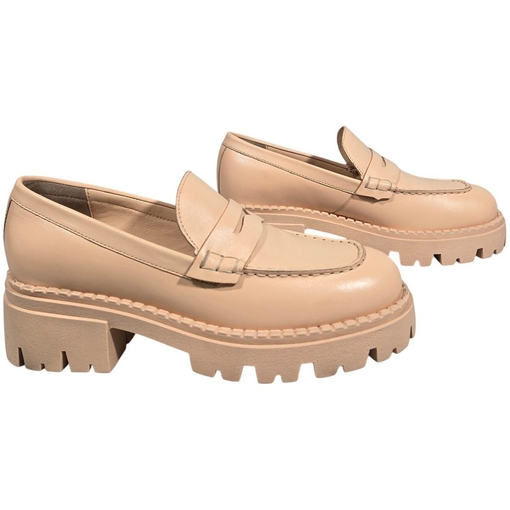 Free People Tan Chunky Loafers